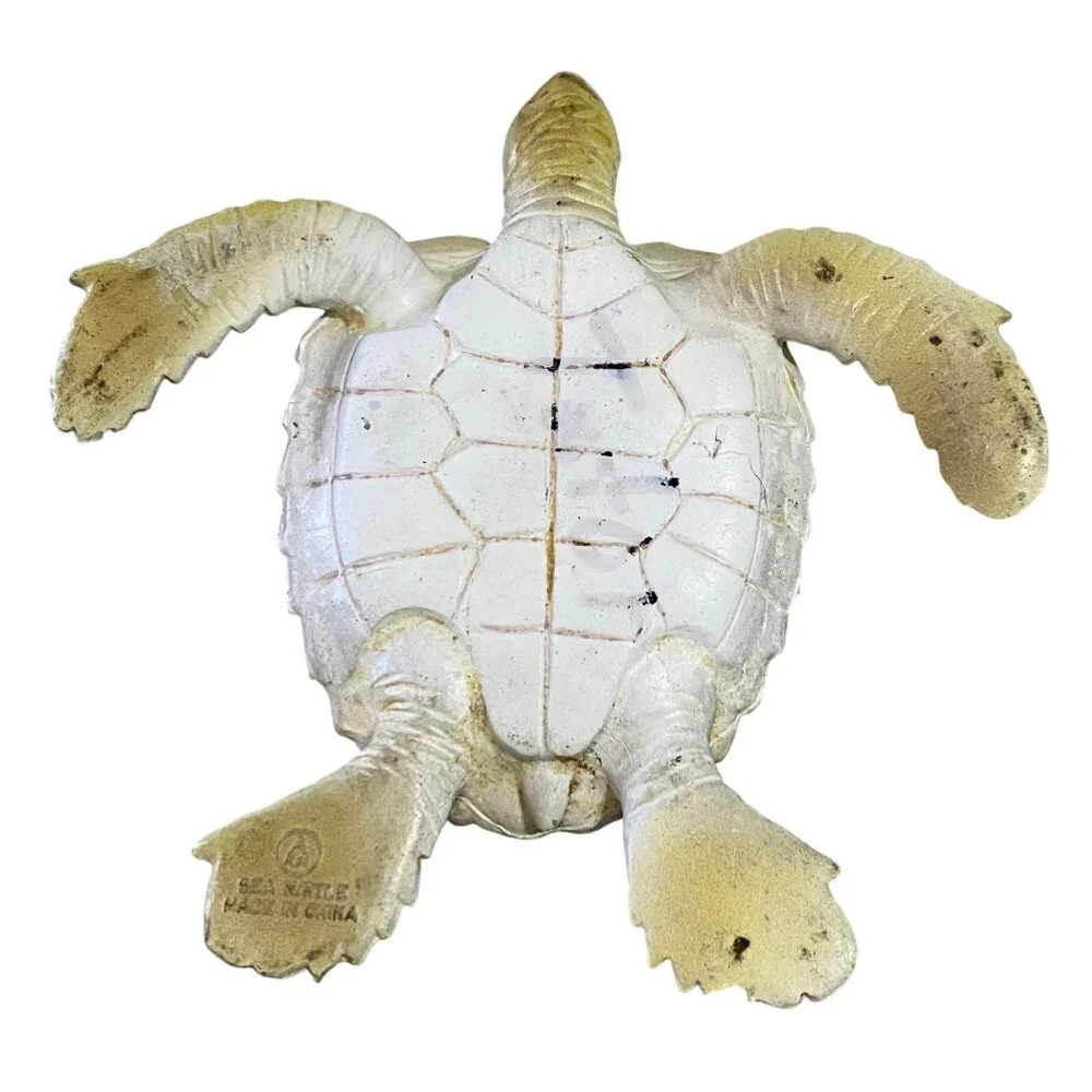 Vintage Sea Turtle Lot of 3 Figures Marine Animal Homeschool Science Display PVC